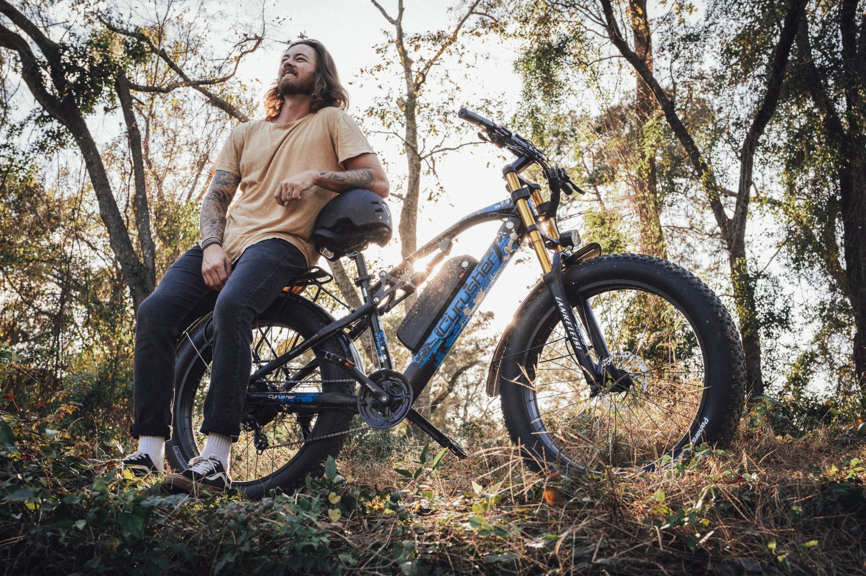 A man and an e-bike-1216