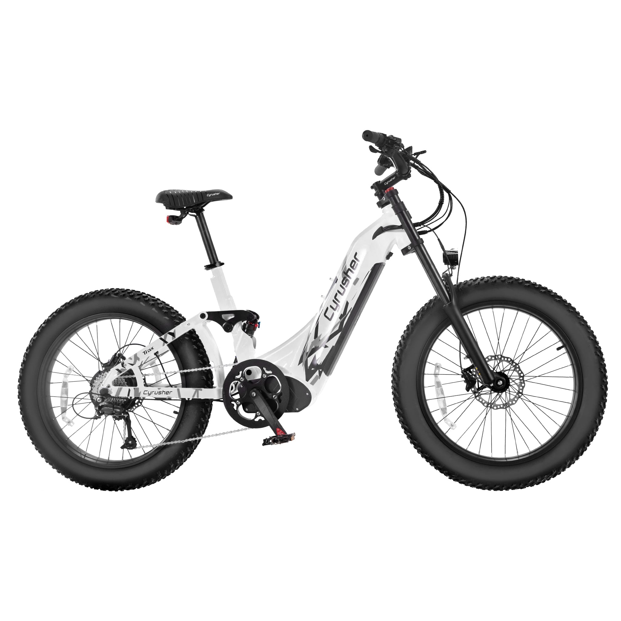 Trax 24 Step through All Terrain Air Shock Ebike Cyrusher Sports