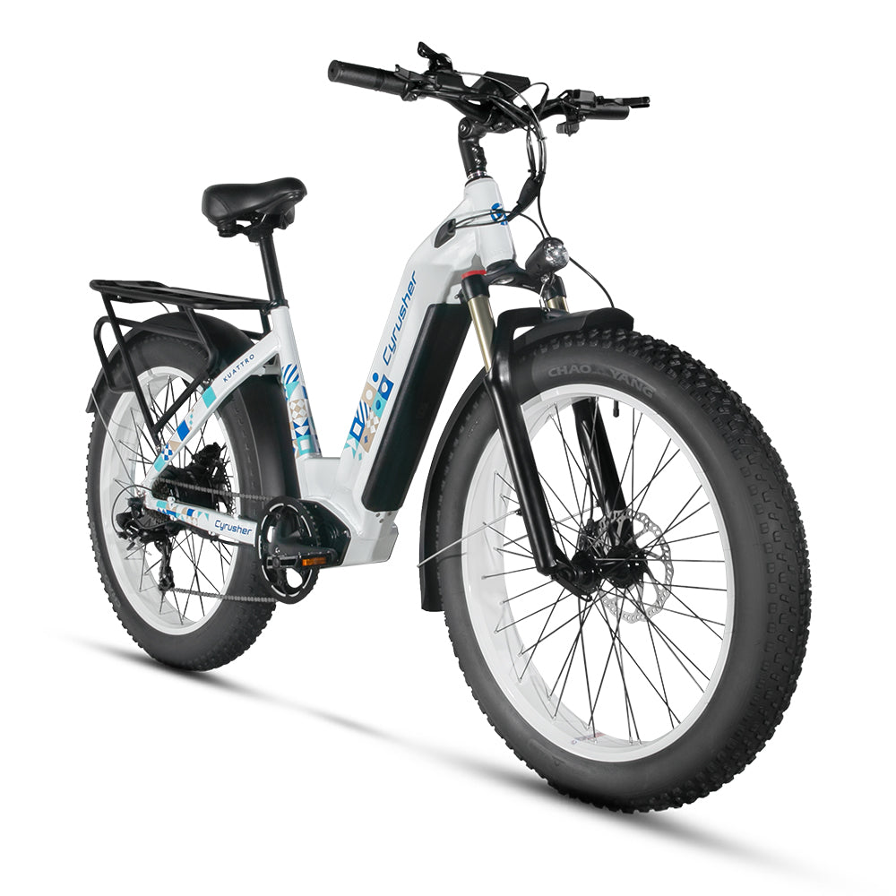 Cyrusher Kuattro, Mountain Step-through Ebike (White)