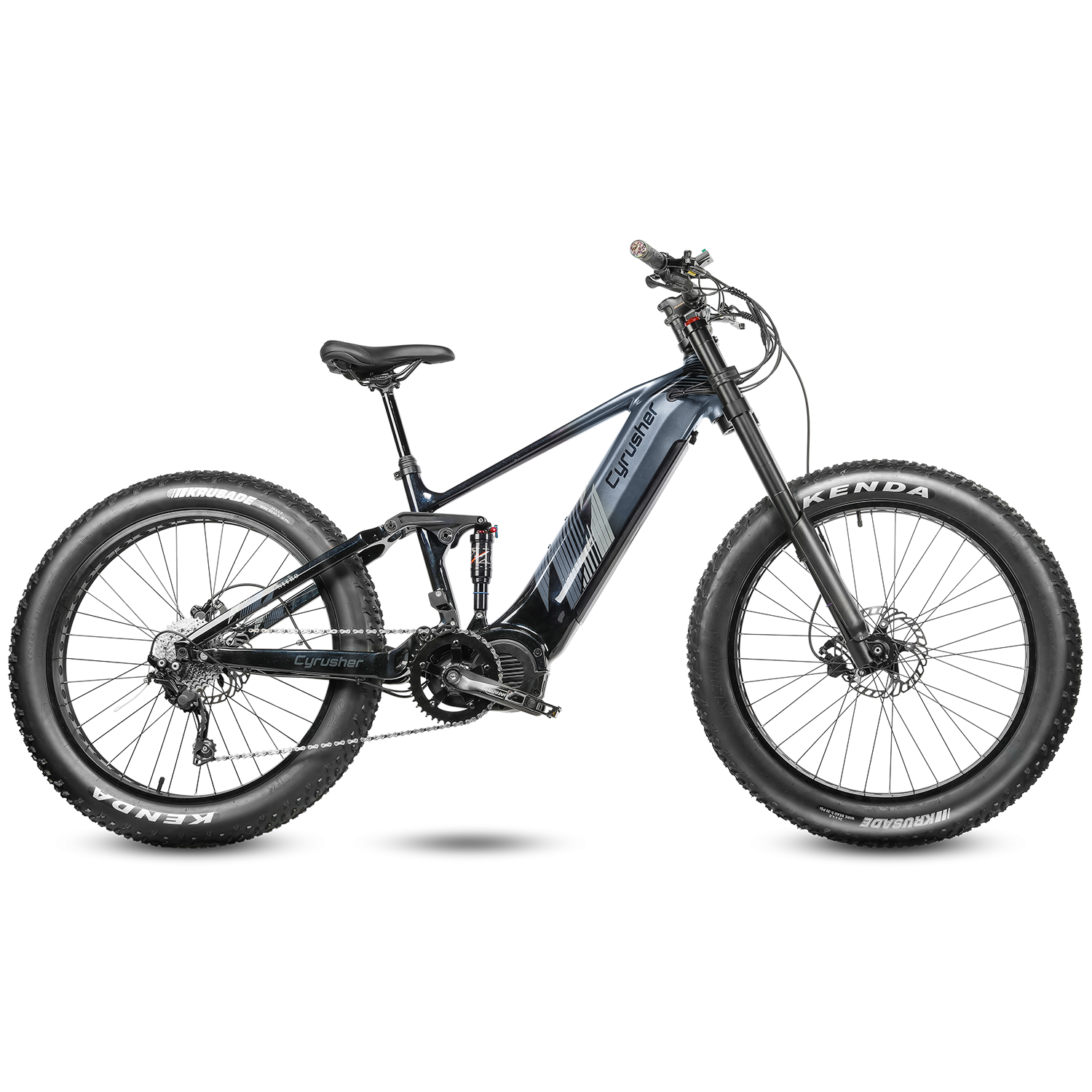 Nitro Mountain Mid Drive All Terrain Air Shock Ebike Cyrusher Sports