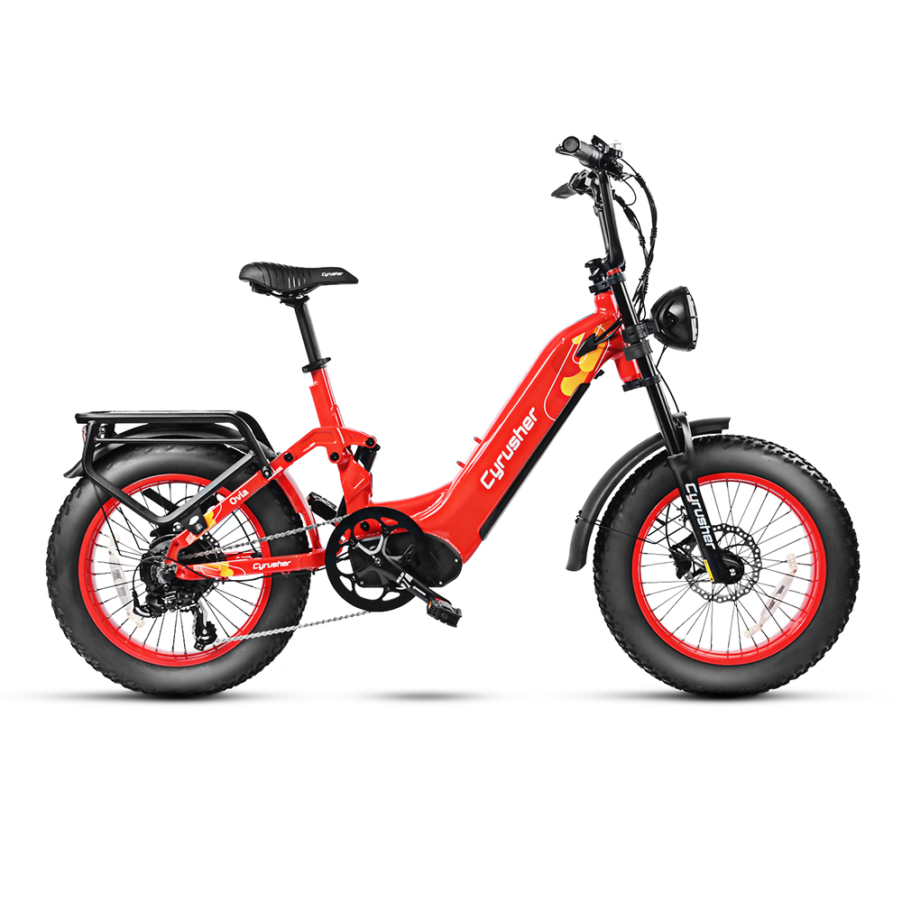 Cyrusher Ovia Motor 52V 17Ah Fat Tyre Step-through Full Suspension Electric Bike